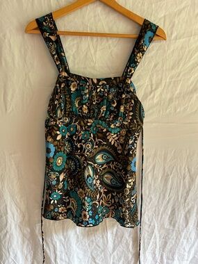 VINTAGE Y2K Paisley Babydoll Self Esteem Top - Cyber-Boho /Whimsygoth